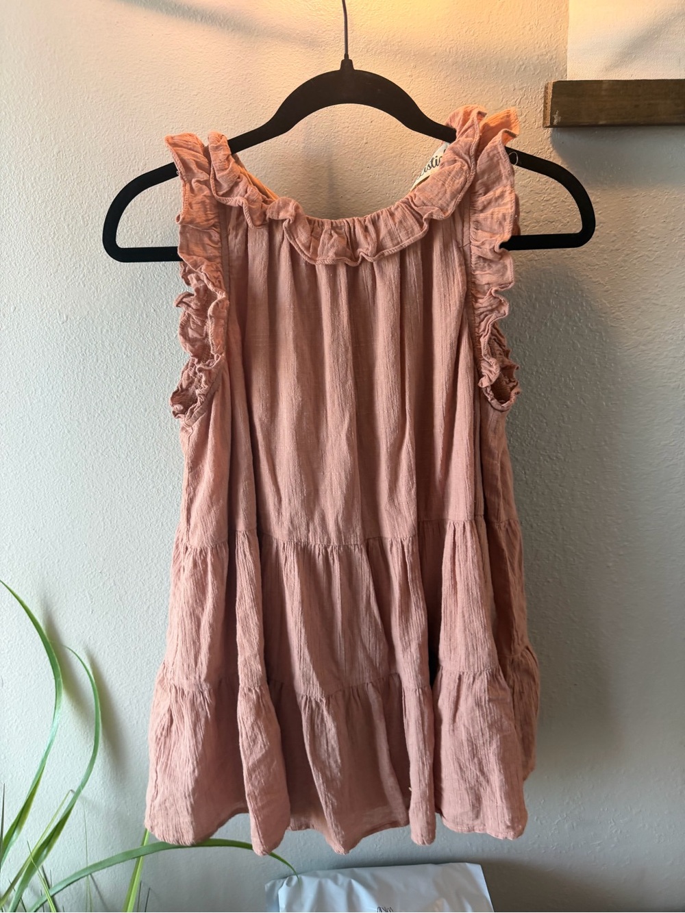 Listicle Dusty Rose Ruffle Tiered Camisole